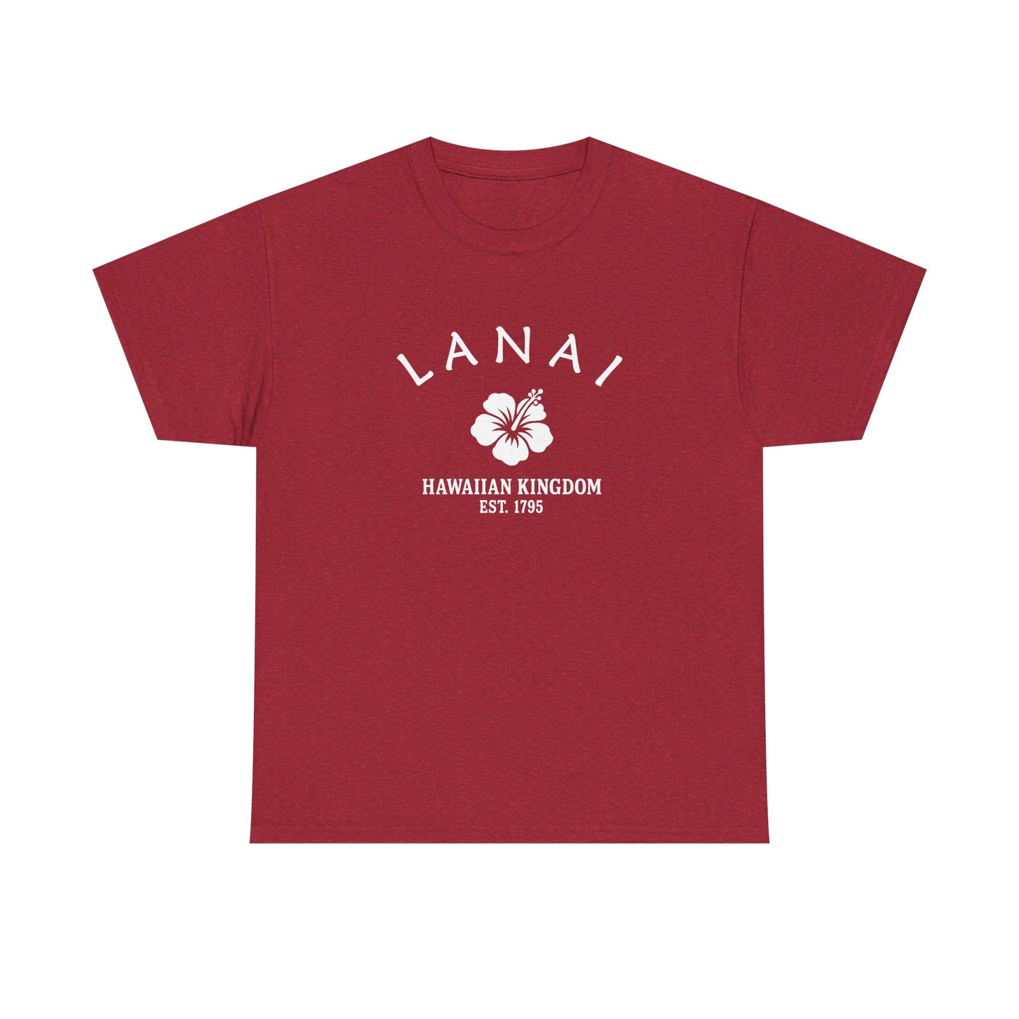 Lanai Hawaii Vintage Retro Unisex Heavy Cotton Tee - White Logo