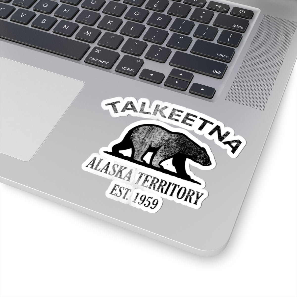 Talkeetna Alaska Vintage Retro Vinyl Sticker - Black Logo