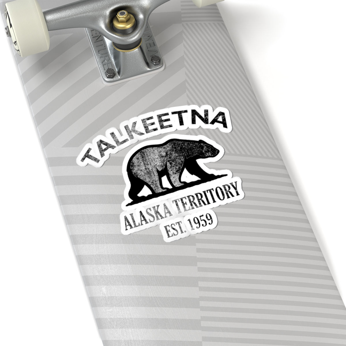 Talkeetna Alaska Vintage Retro Vinyl Sticker - Black Logo