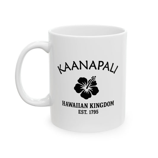 Kaanapali Hawaii Vintage Retro Ceramic Mug - Black Logo