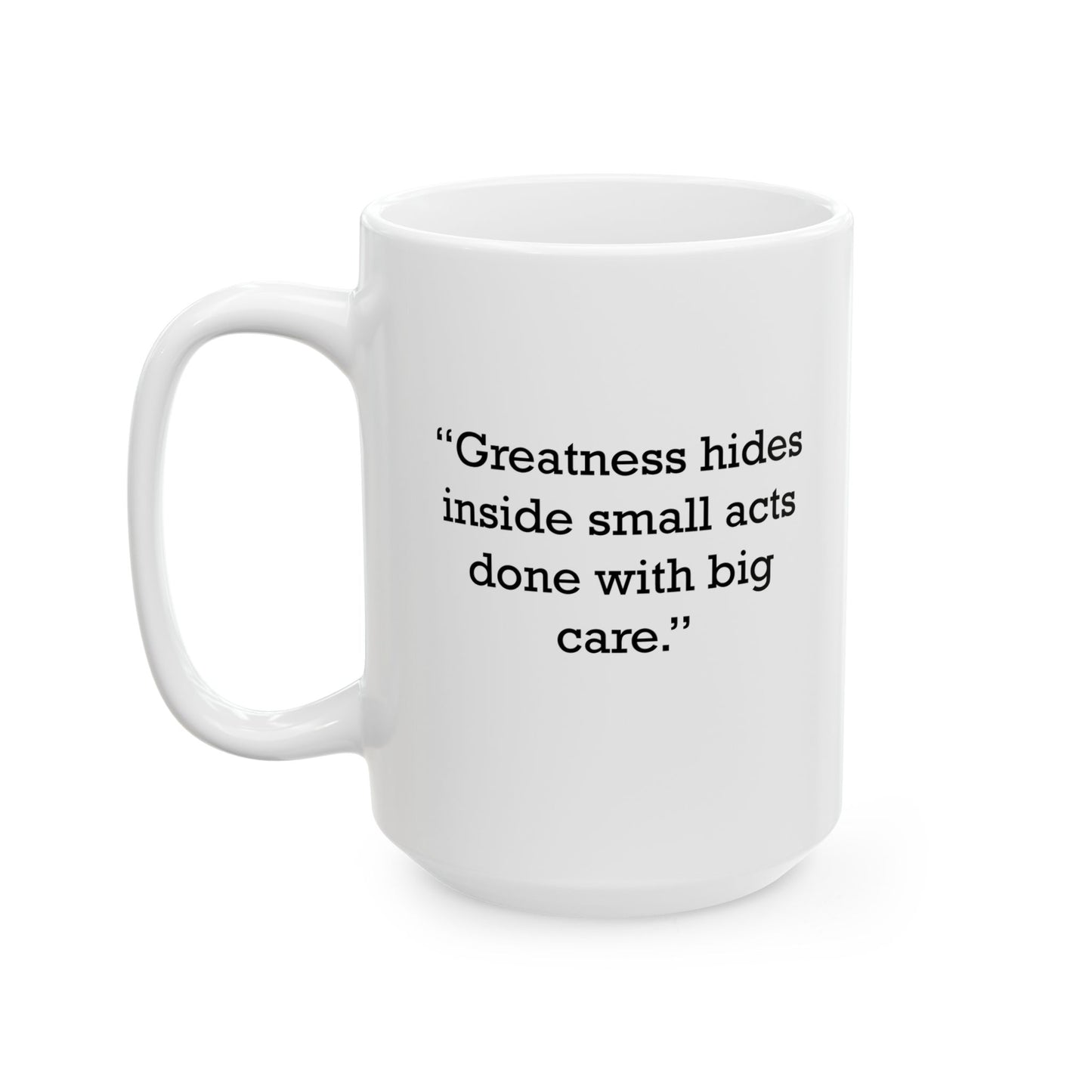 Quote 33 Greatness Hides Inside Vintage Retro Ceramic Mug - Black Logo