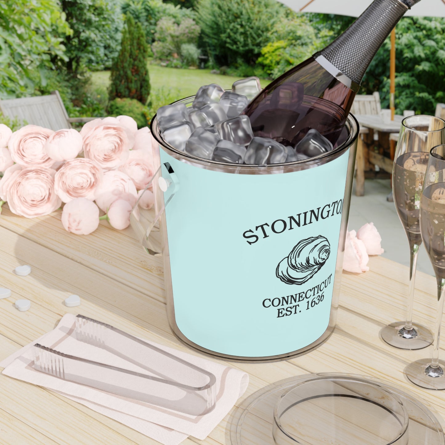 Stonington Connecticut Vintage Retro Wine/Ice Bucket — Black Logo