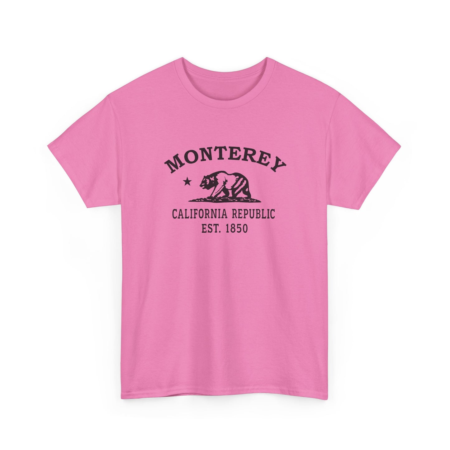 Monterey California Vintage Retro Unisex Heavy Cotton Tee - Black Logo