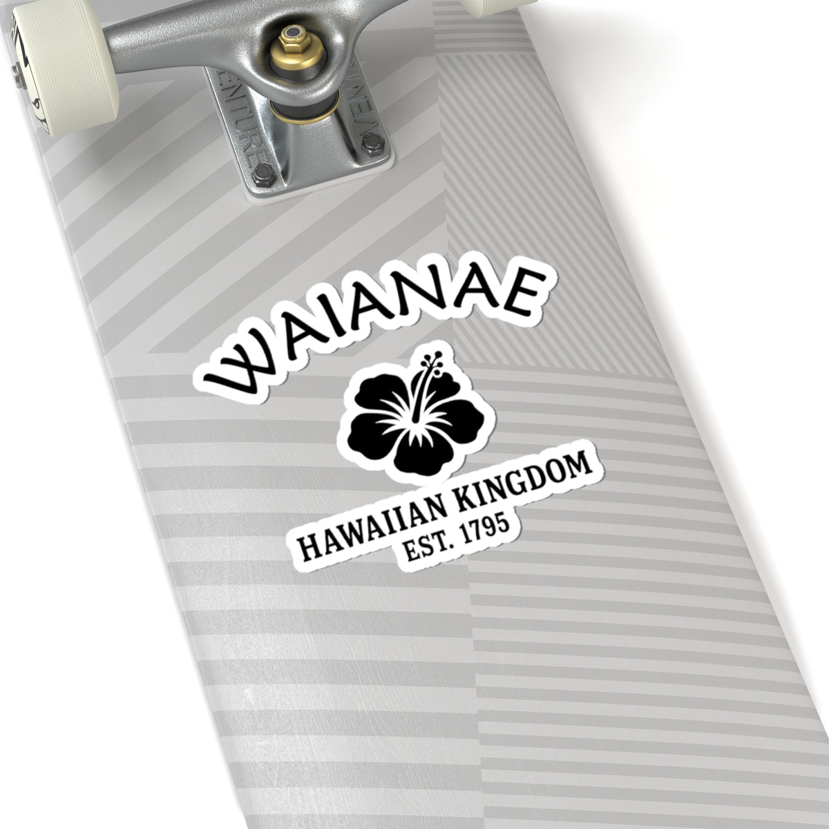 Waianae Hawaii Vintage Retro Vinyl Sticker - Black Logo