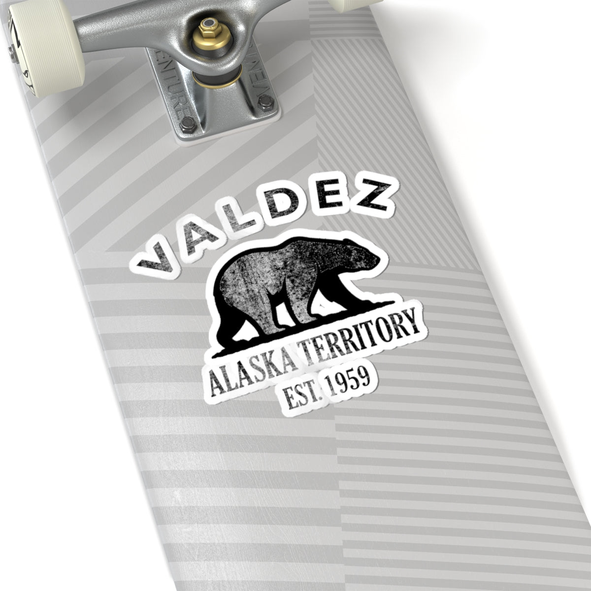 Valdez Alaska Vintage Retro Vinyl Sticker - Black Logo
