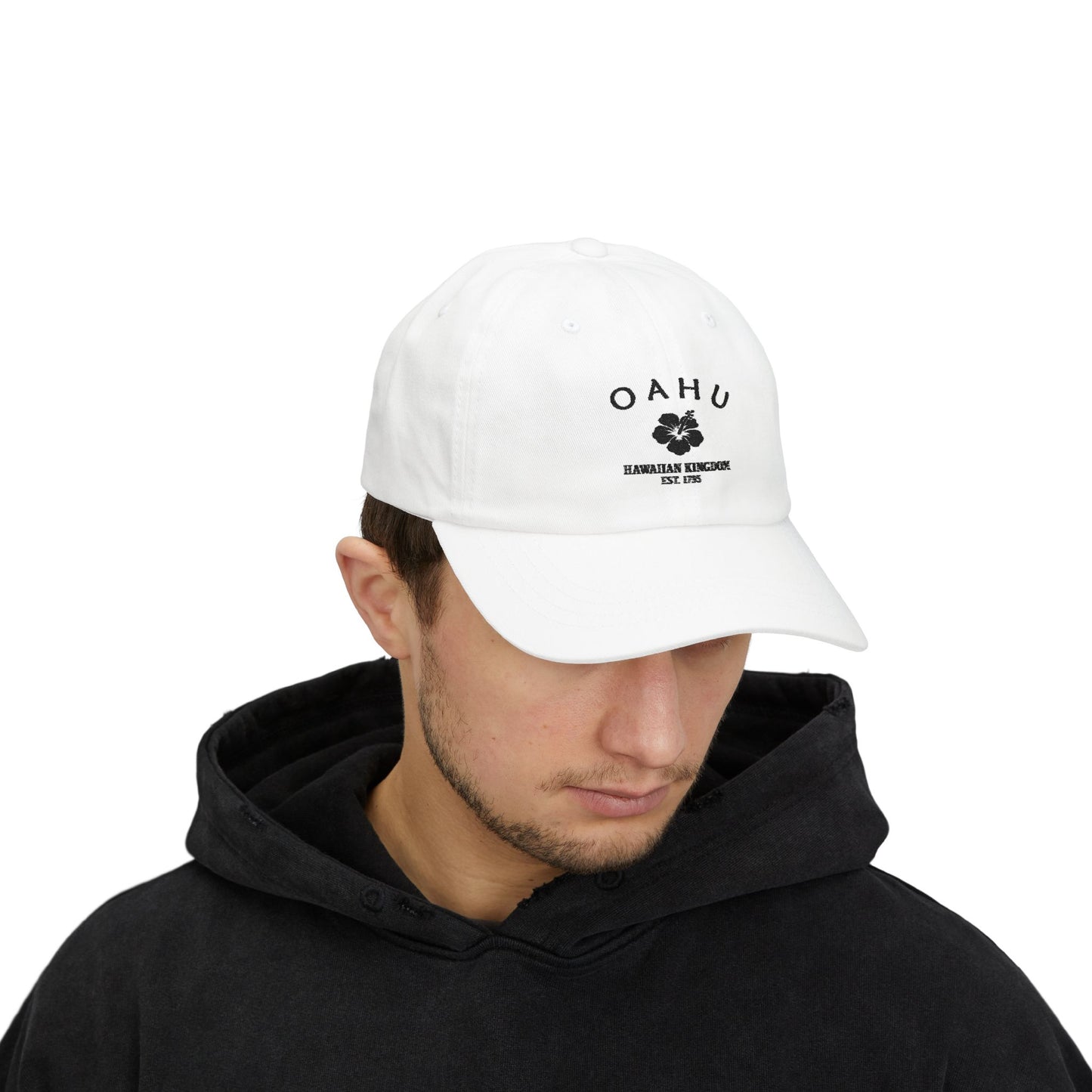 Oahu Hawaii Classic Cotten Cap - Black Logo