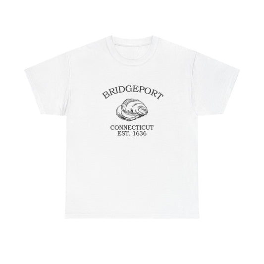 Bridgeport Connecticut Vintage Retro Unisex Heavy Cotton Tee - Black Logo