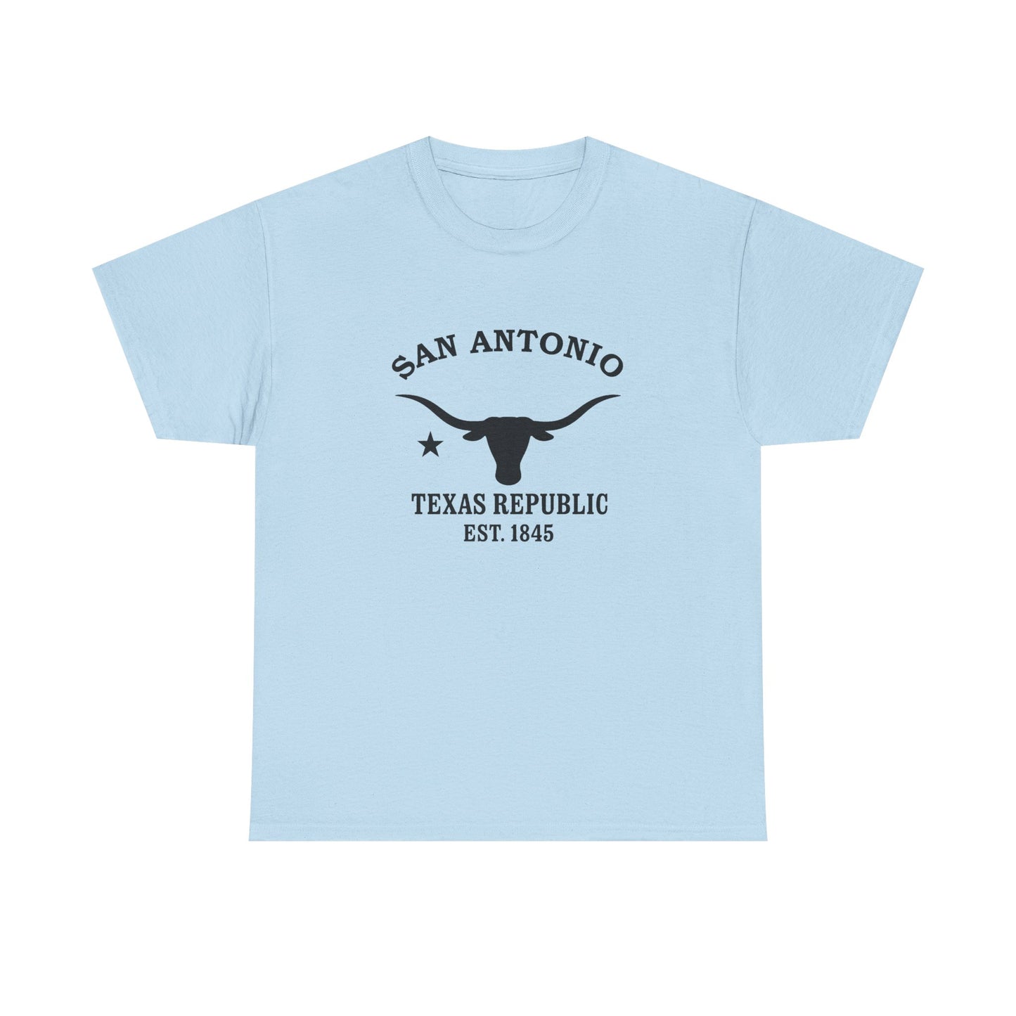 San Antonio Texas Vintage Retro Unisex Heavy Cotton Tee - Black Logo
