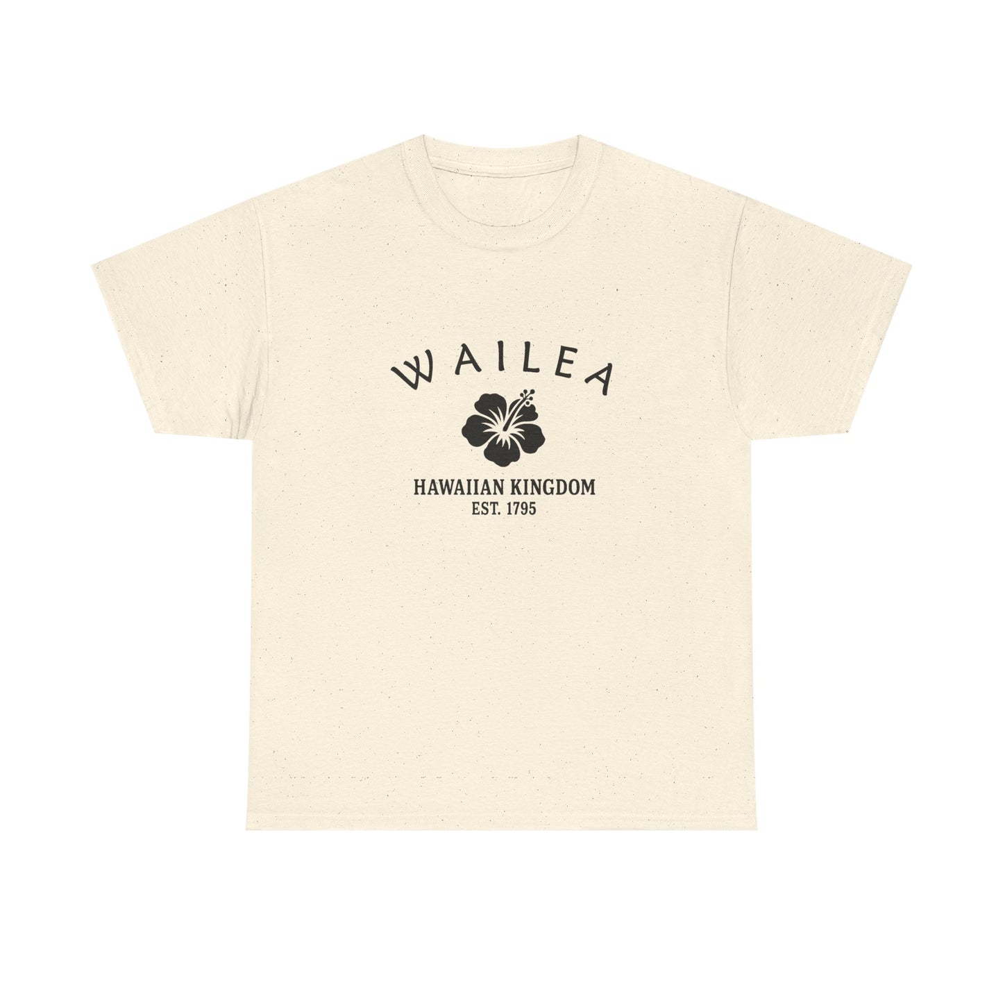 Wailea Hawaii Vintage Retro Unisex Heavy Cotton Tee - Black Logo
