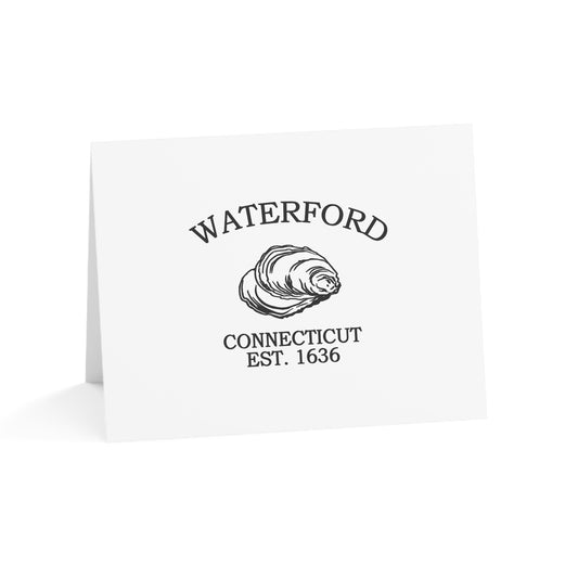 Waterford Connecticut Vintage Retro Thank You Card Set - Black Logo