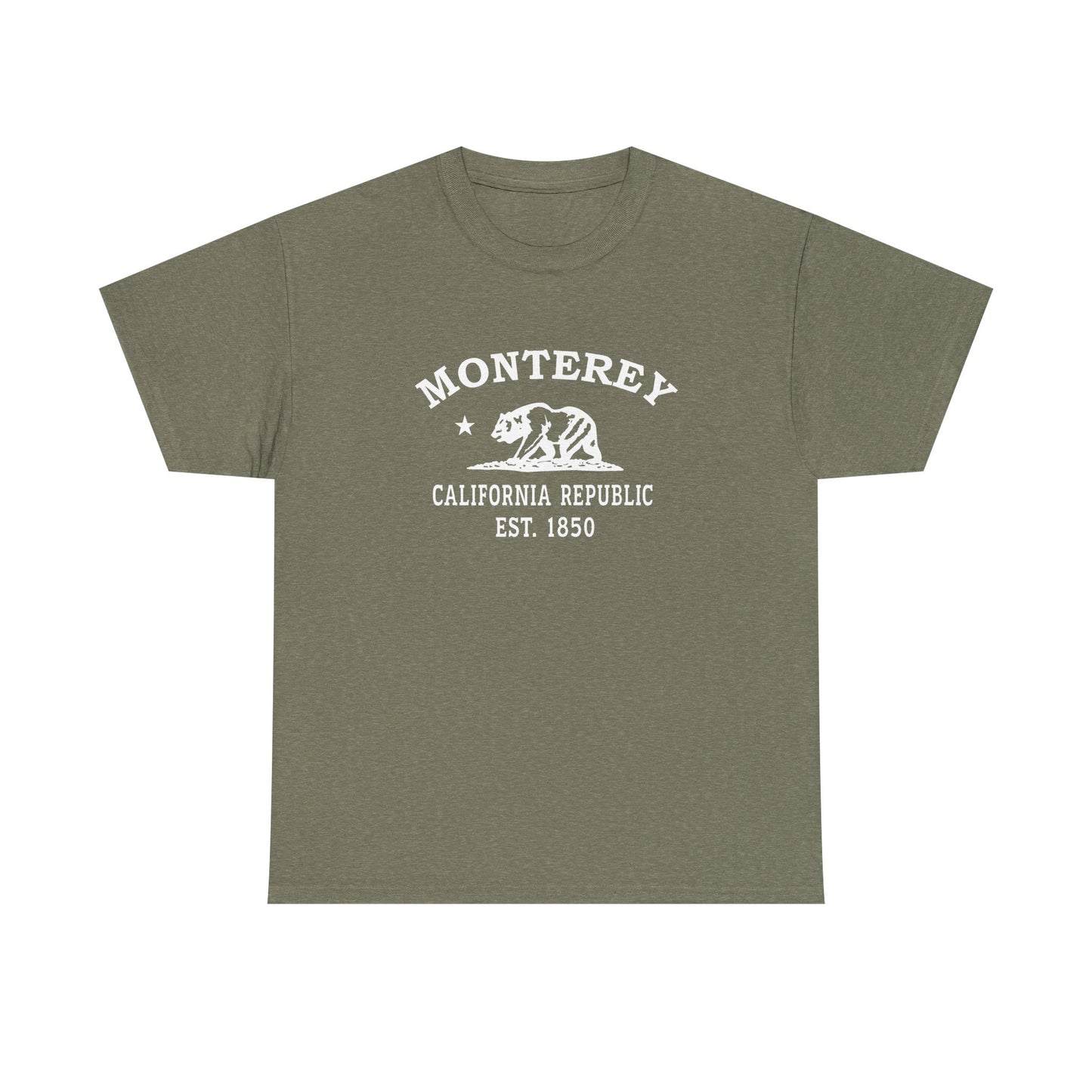 Monterey California Vintage Retro Unisex Heavy Cotton Tee - White Logo