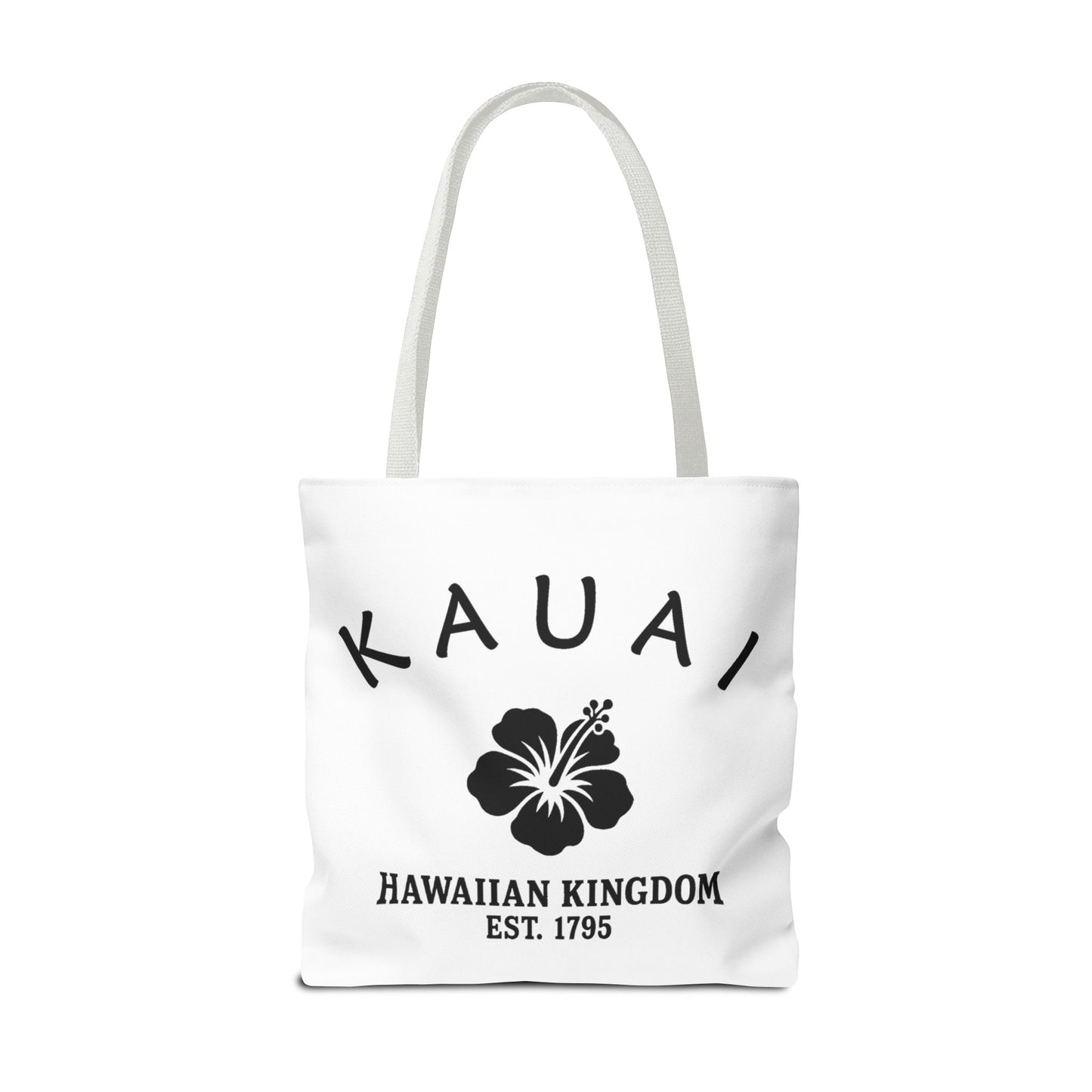 Kauai Hawaii Vintage Retro Light Canvas Tote - Black Logo