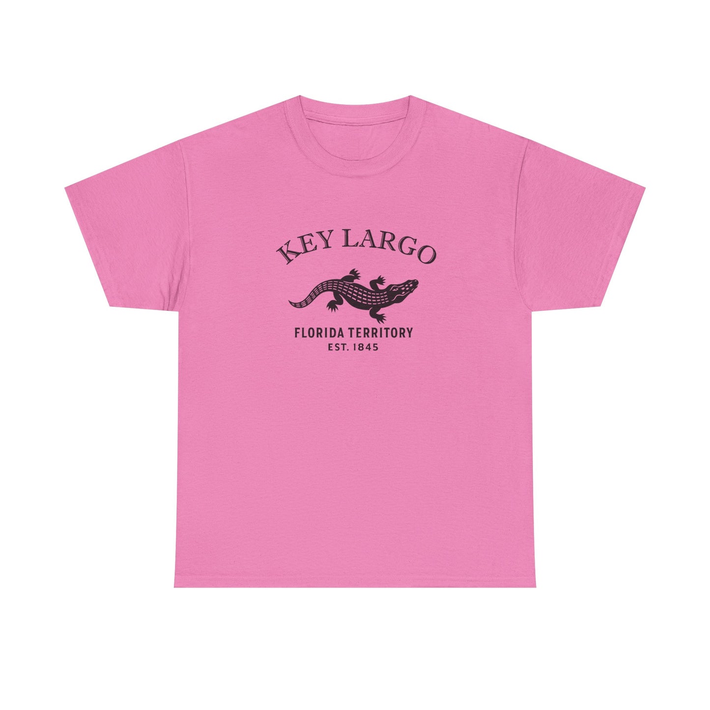 Key Largo Florida Vintage Retro Unisex Heavy Cotton Tee - Black Logo