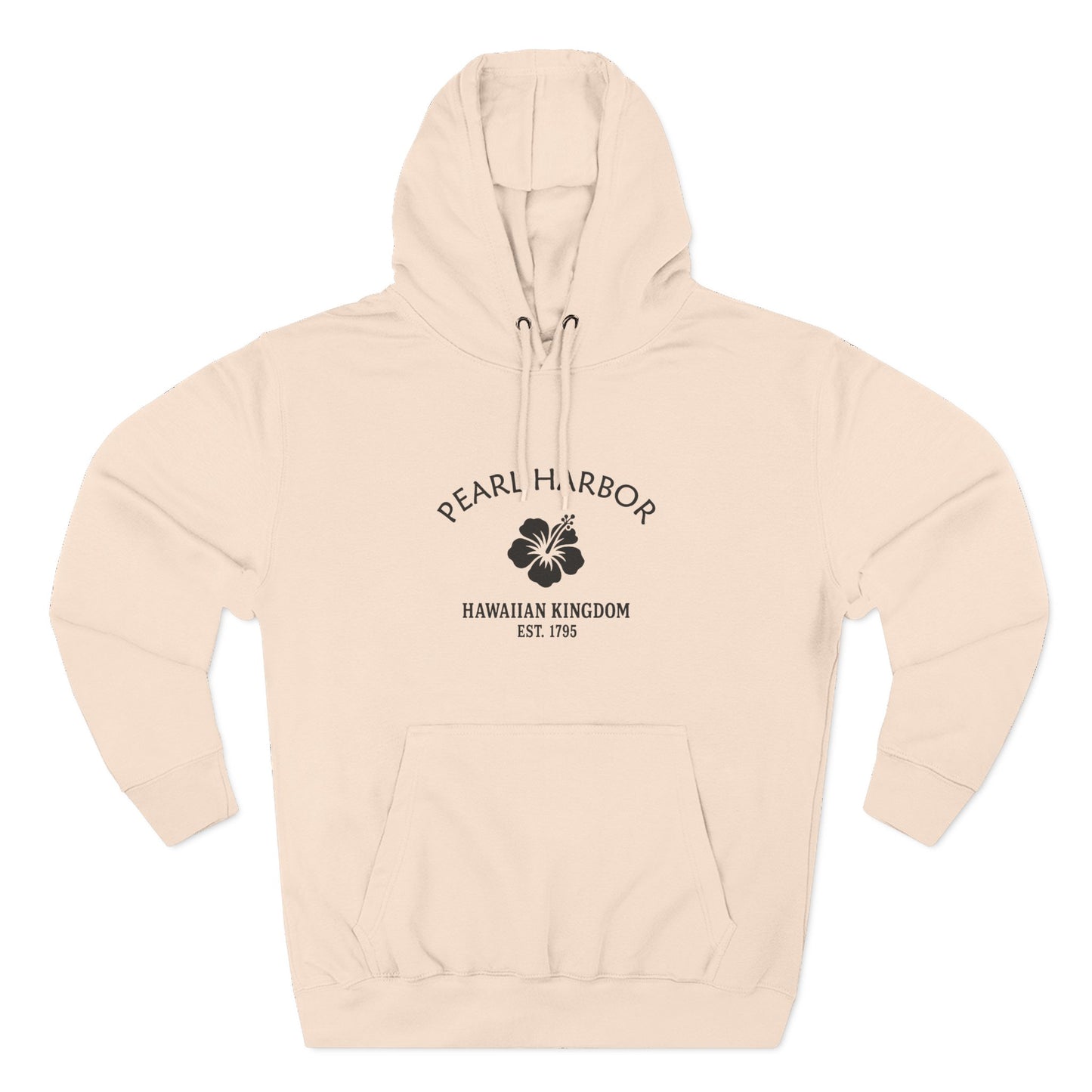 Pearl Harbor Hawaii Vintage Retro Unisex Heavy Cotton Hoodie - Black Logo