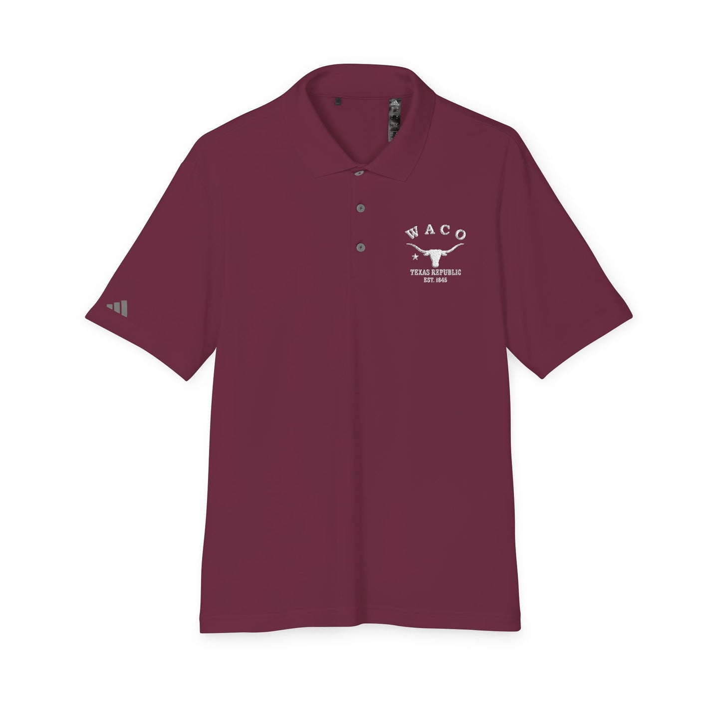 Waco Texas Embroidered Vintage Retro Performance Polo Shirt - White Logo