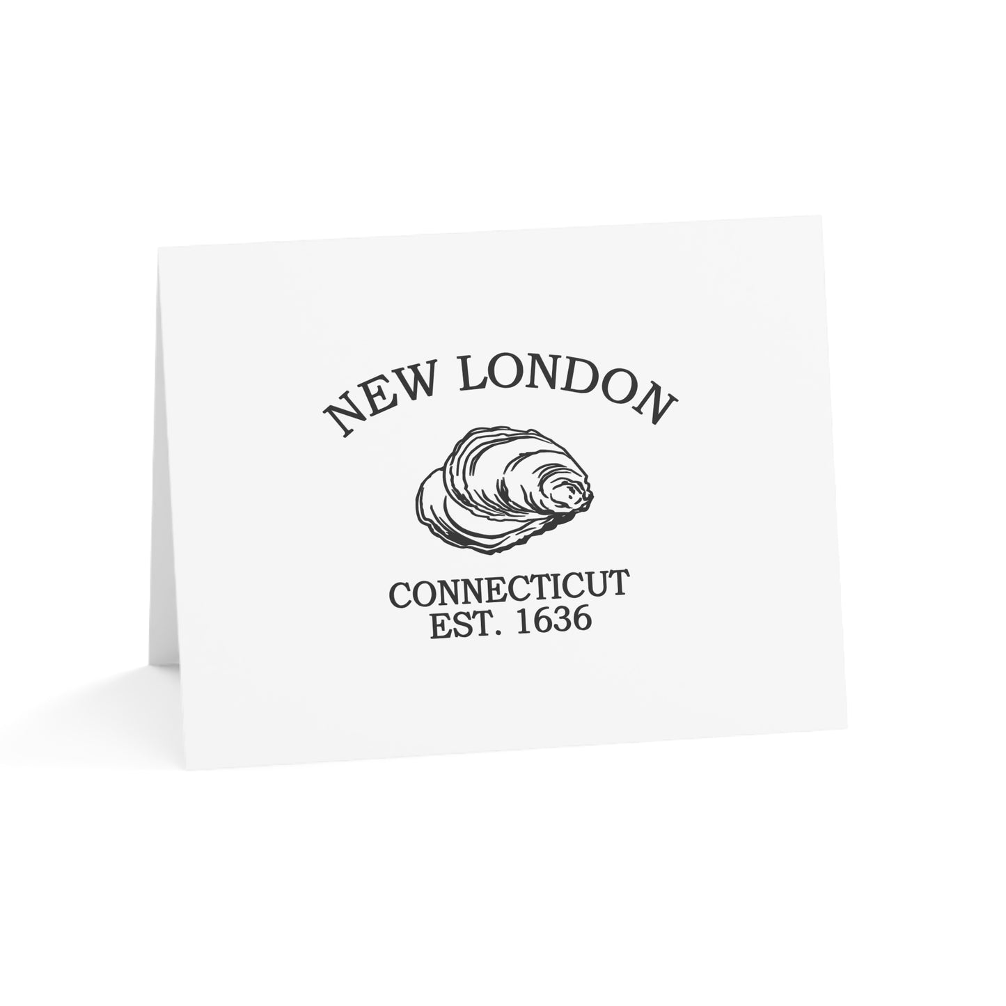 New London Connecticut Vintage Retro Thank You Card Set - Black Logo
