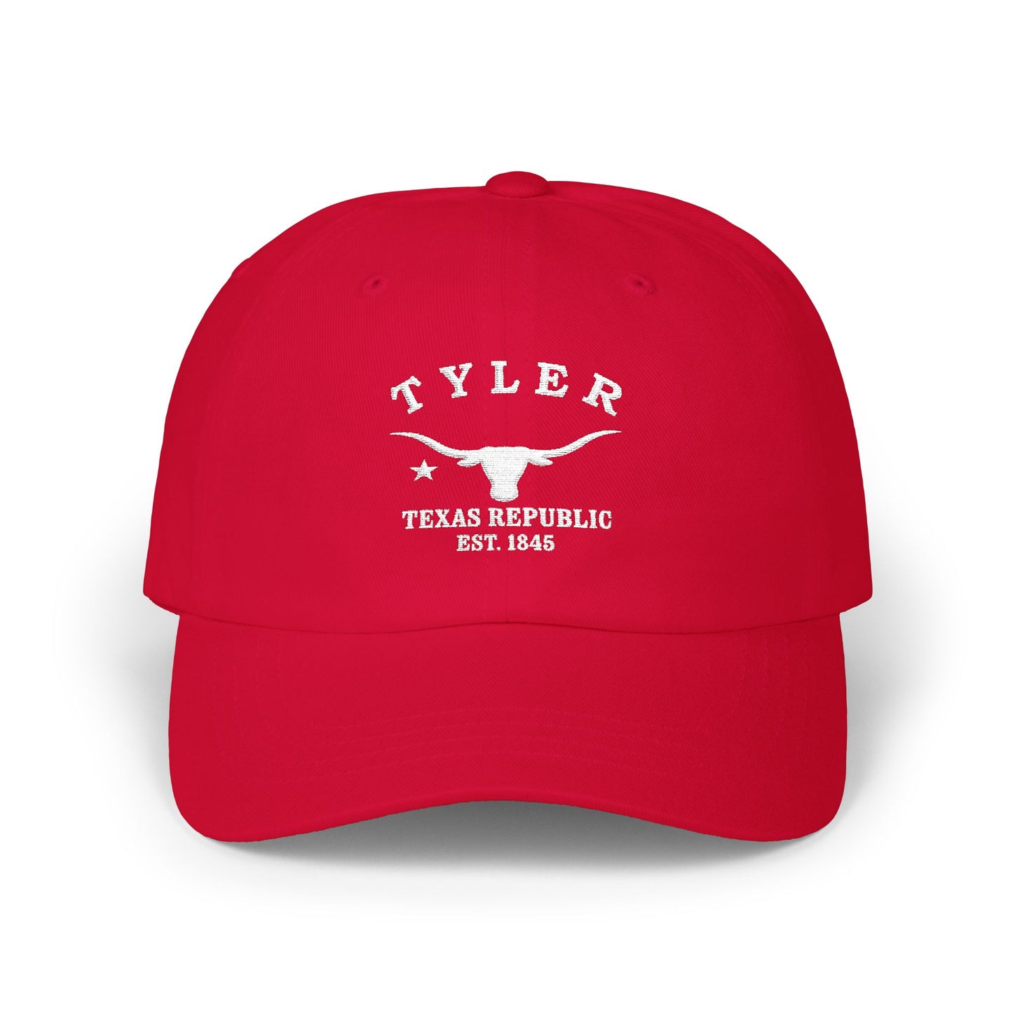Tyler Texas Vintage Retro Embroidered Cotton Cap - White Logo