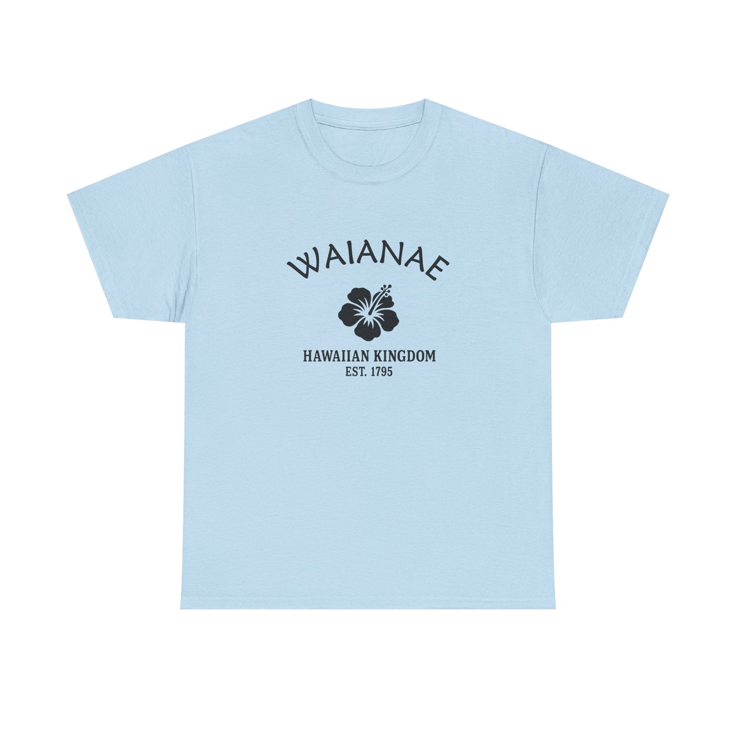 Waianae Hawaii Vintage Retro Unisex Heavy Cotton Tee - Black Logo