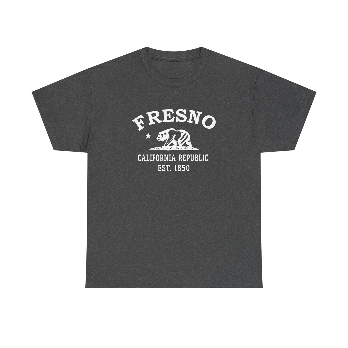 Fresno California Vintage Retro Unisex Heavy Cotton Tee - White Logo