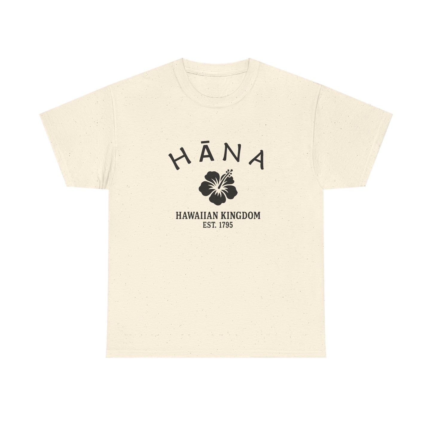 Hana Hawaii Vintage Retro Unisex Heavy Cotton Tee - Black Logo