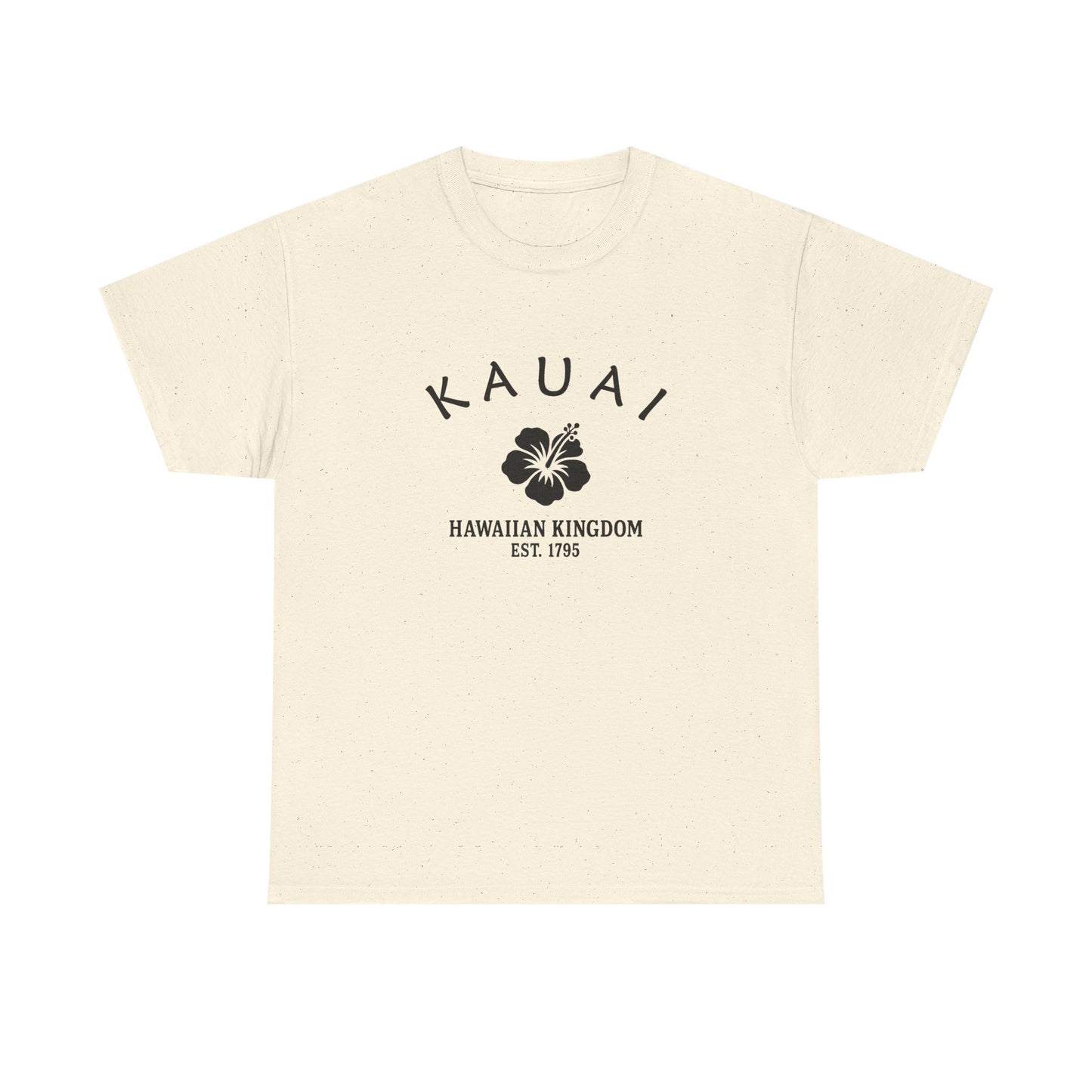 Kauai Hawaii Vintage Retro Unisex Heavy Cotton Tee - Black Logo