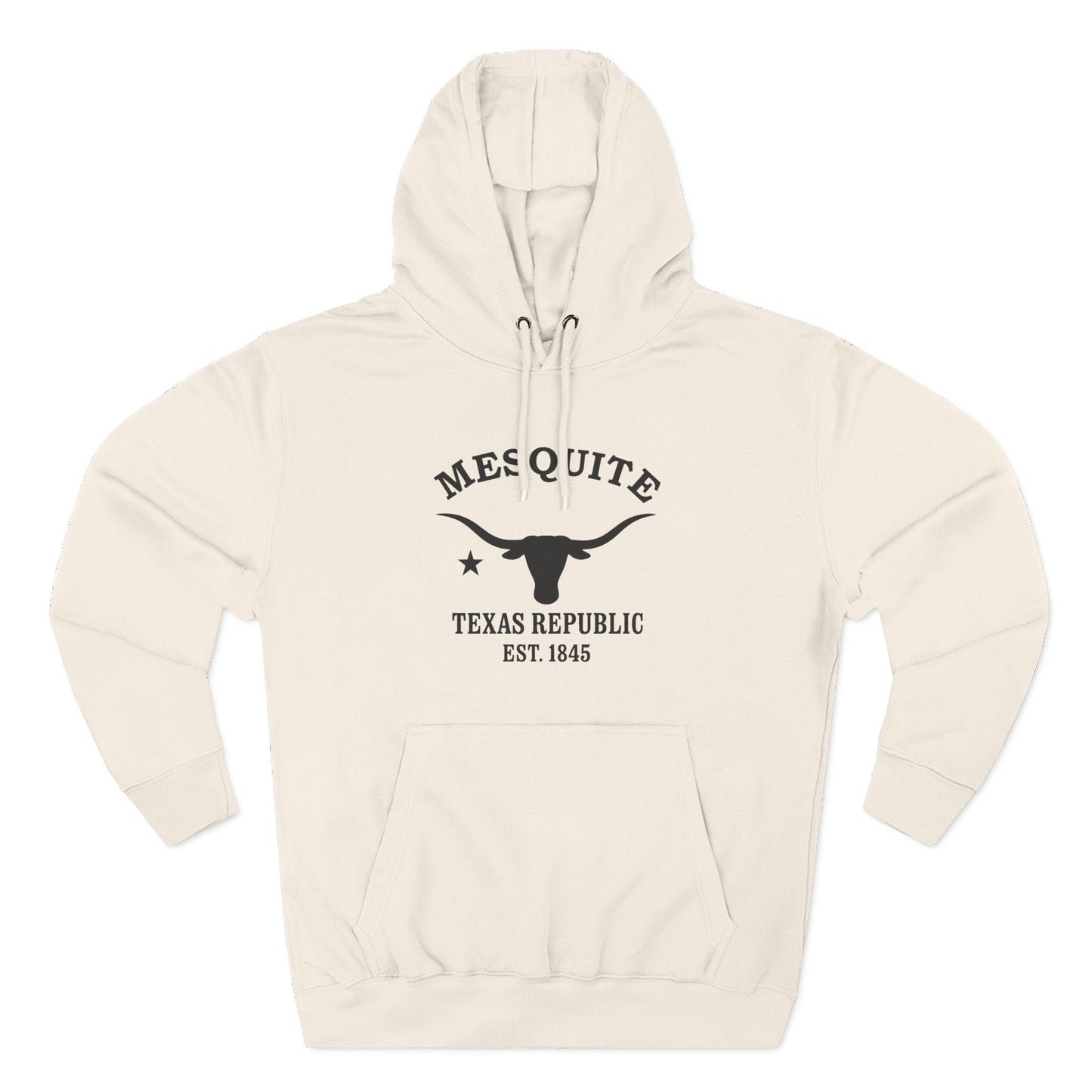 Mesquite Texas Vintage Retro Unisex Heavy Cotton Hoodie - Black Logo