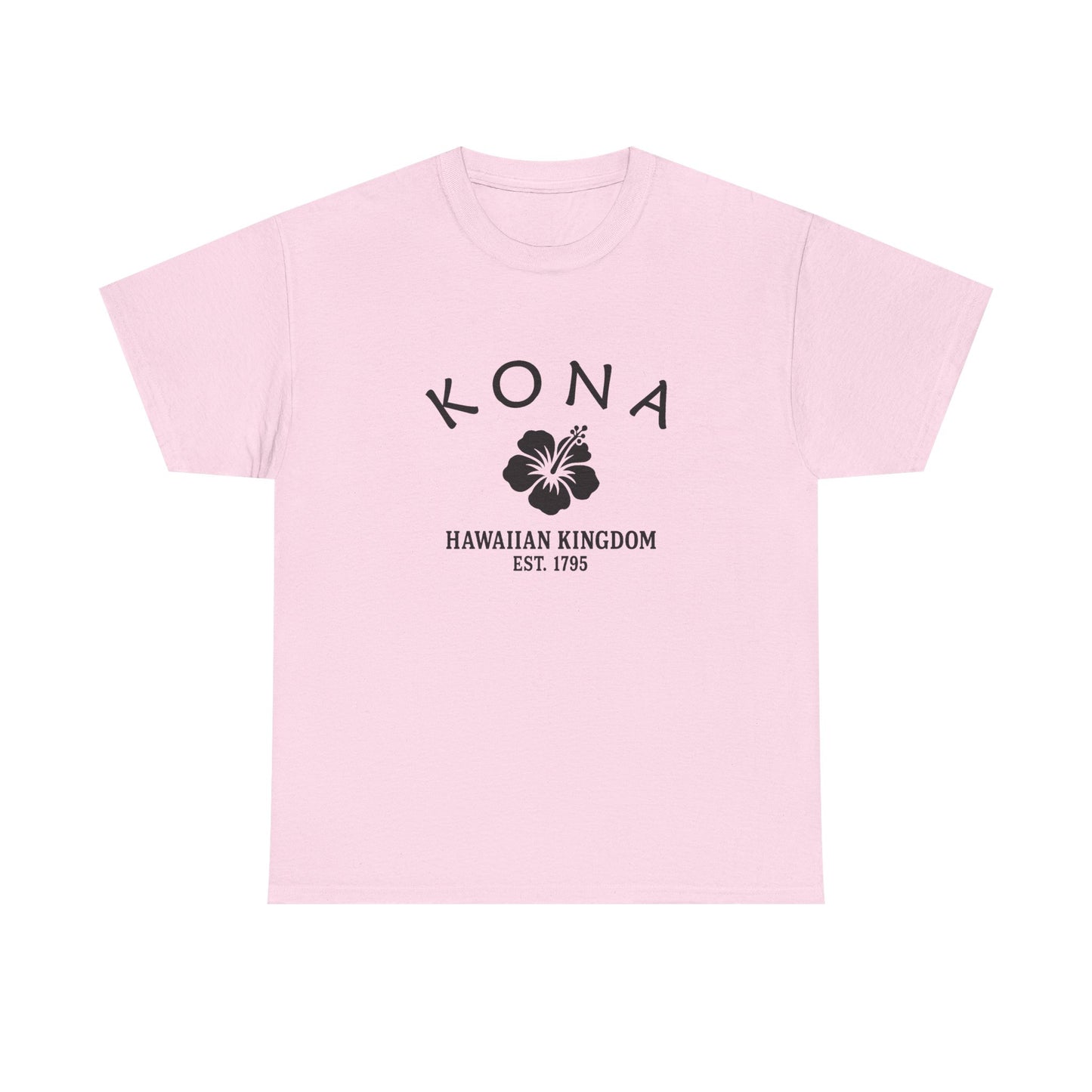 Kona Hawaii Vintage Retro Unisex Heavy Cotton Tee - Black Logo
