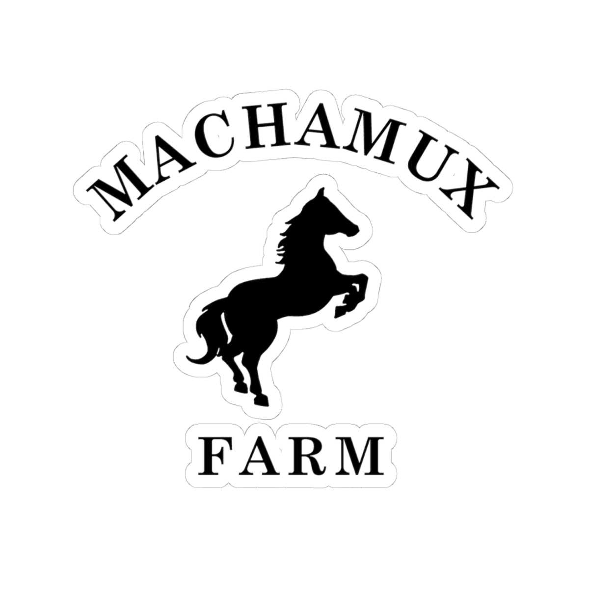 Machamux Farm Vintage Retro Vinyl Sticker - Black Logo