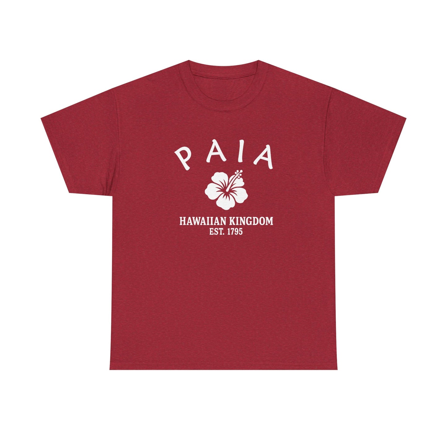 Paia Hawaii Vintage Retro Unisex Heavy Cotton Tee - White Logo
