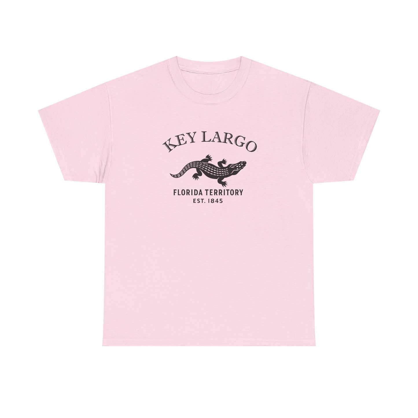 Key Largo Florida Vintage Retro Unisex Heavy Cotton Tee - Black Logo