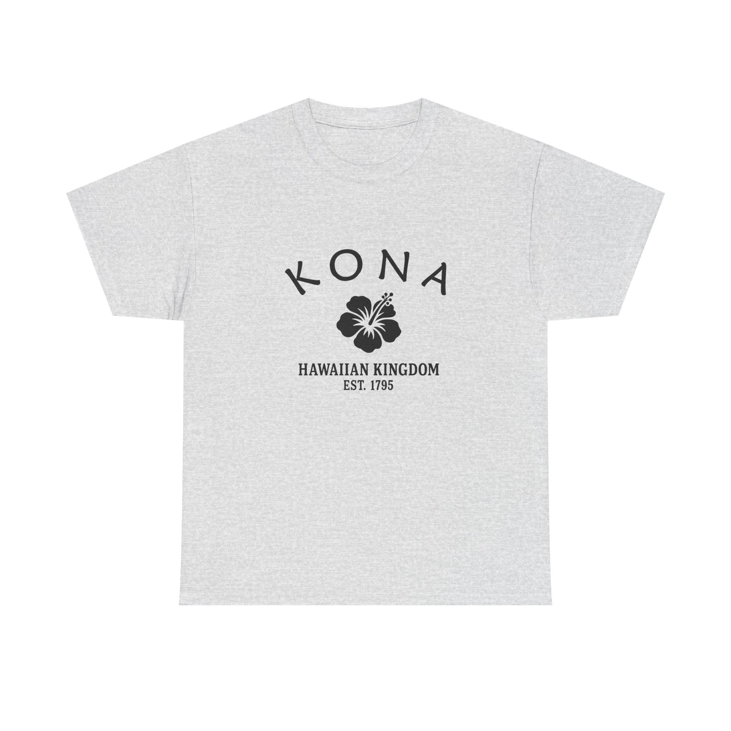 Kona Hawaii Vintage Retro Unisex Heavy Cotton Tee - Black Logo
