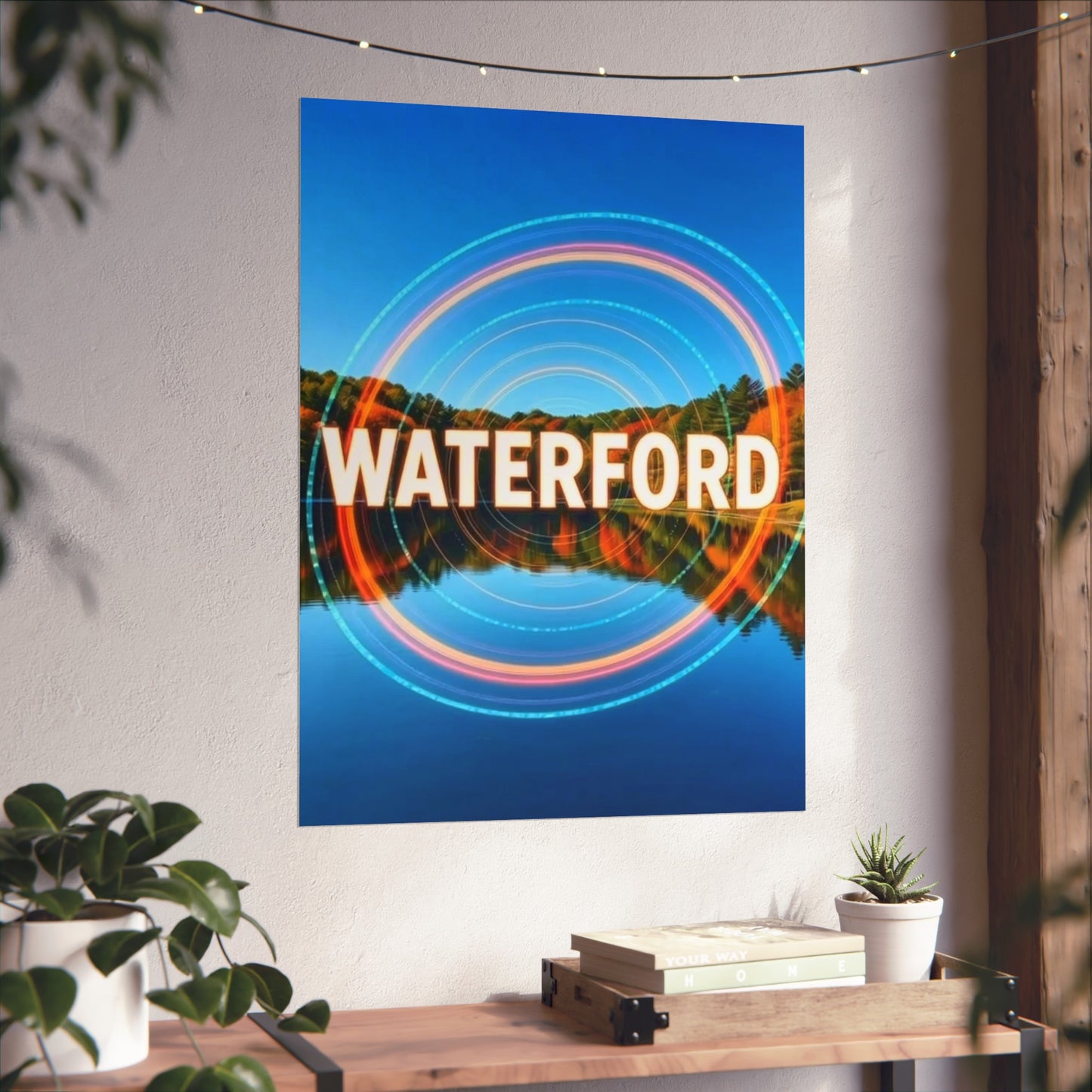 Waterford Connecticut Vintage Retro Giclée Print Art Series Poster