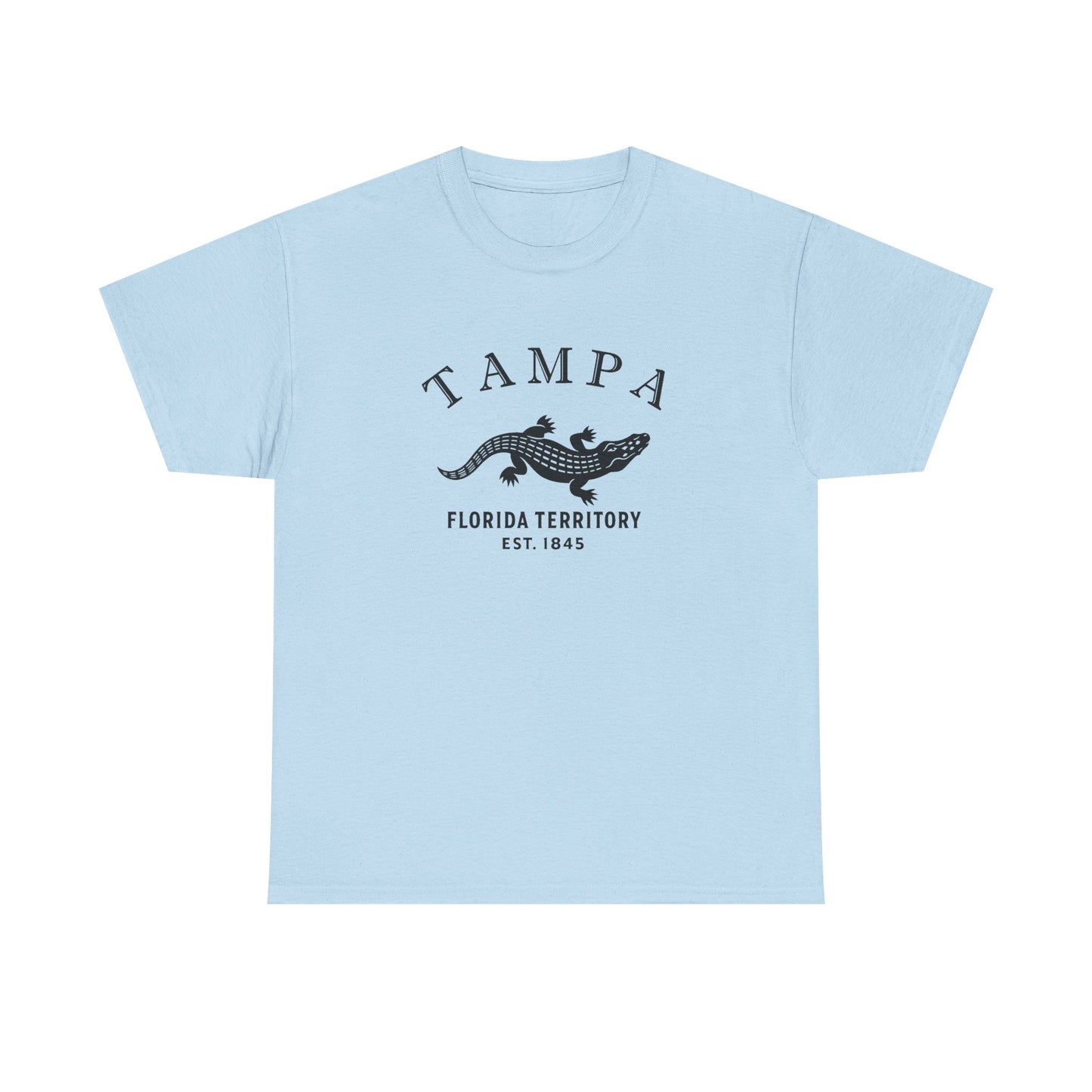 Tampa Florida Vintage Retro Unisex Heavy Cotton Tee - Black Logo