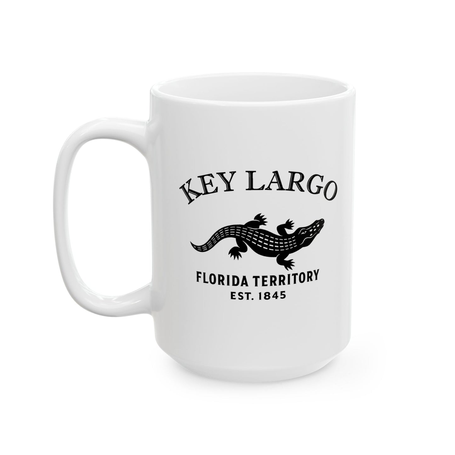 Key Largo Florida Vintage Retro Ceramic Mug - Black Logo