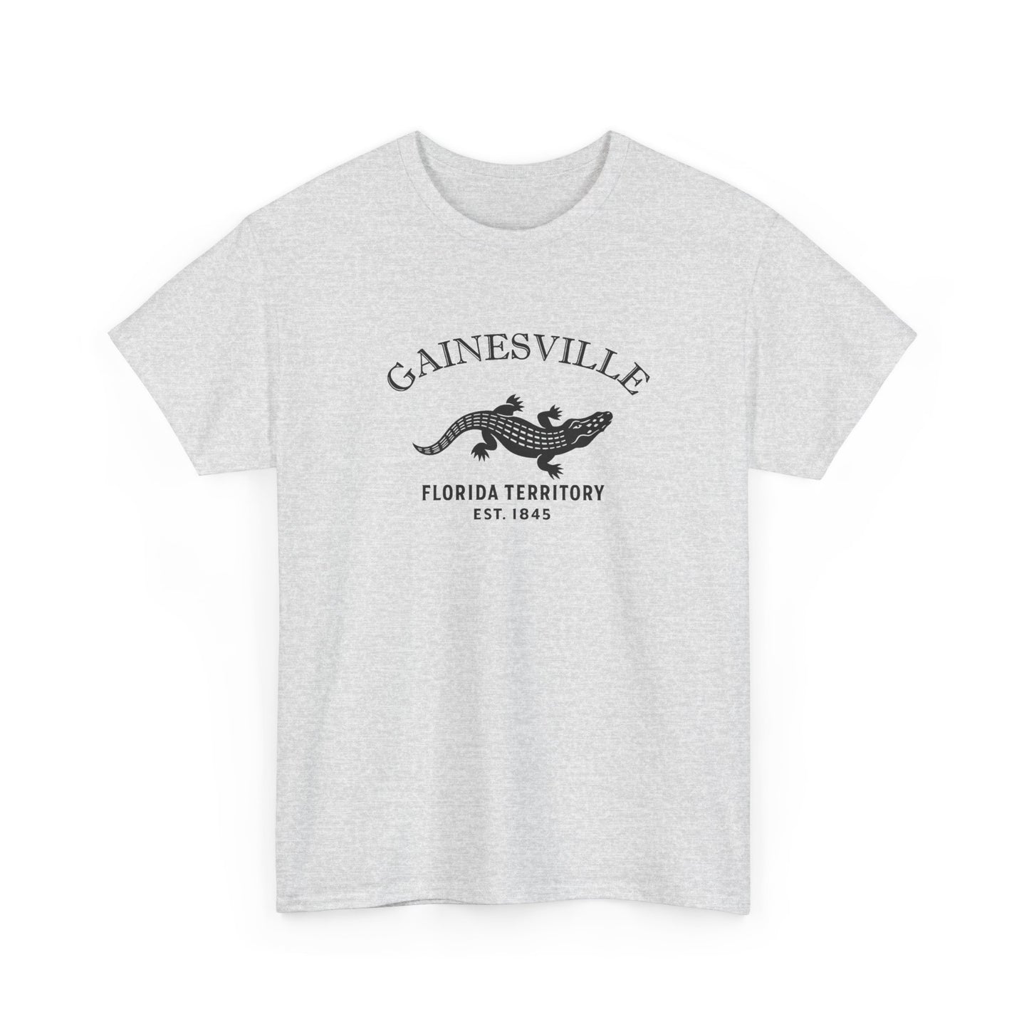 Gainesville Florida Vintage Retro Unisex Heavy Cotton Tee - Black Logo