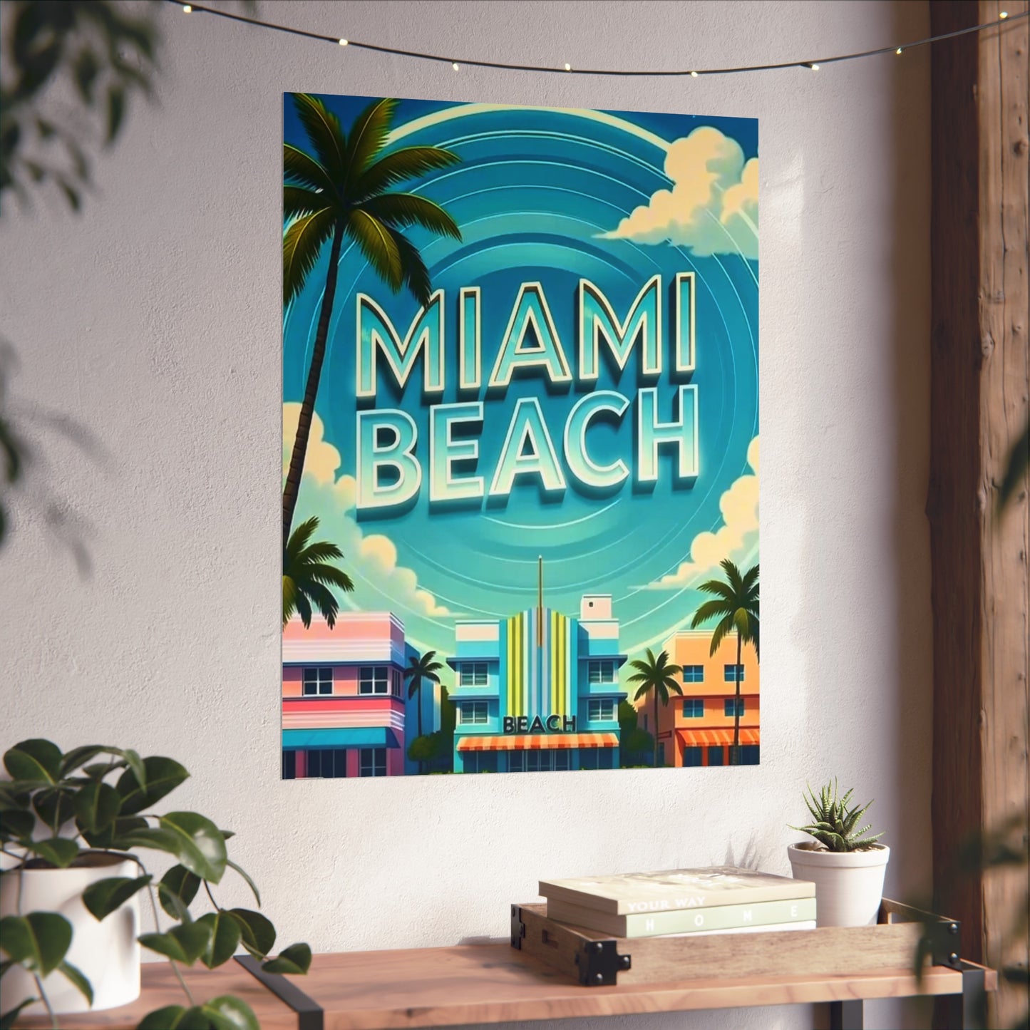 Miami Beach Florida Vintage Retro Giclée Print Art Series Poster