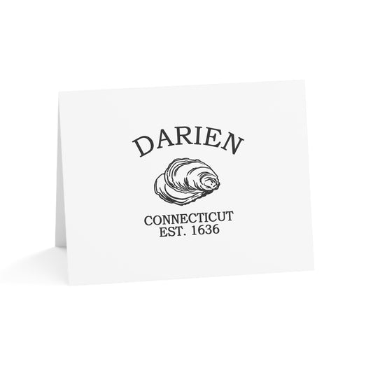 Darien Connecticut Vintage Retro Thank You Card Set - Black Logo
