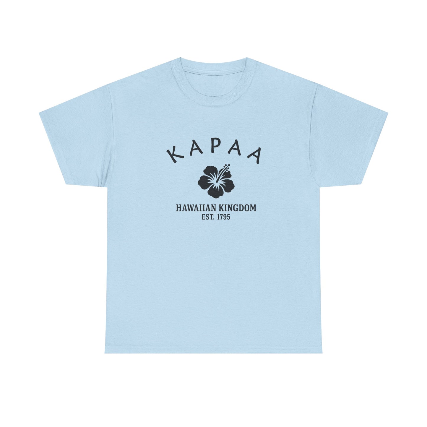 Kapaa Hawaii Vintage Retro Unisex Heavy Cotton Tee - Black Logo