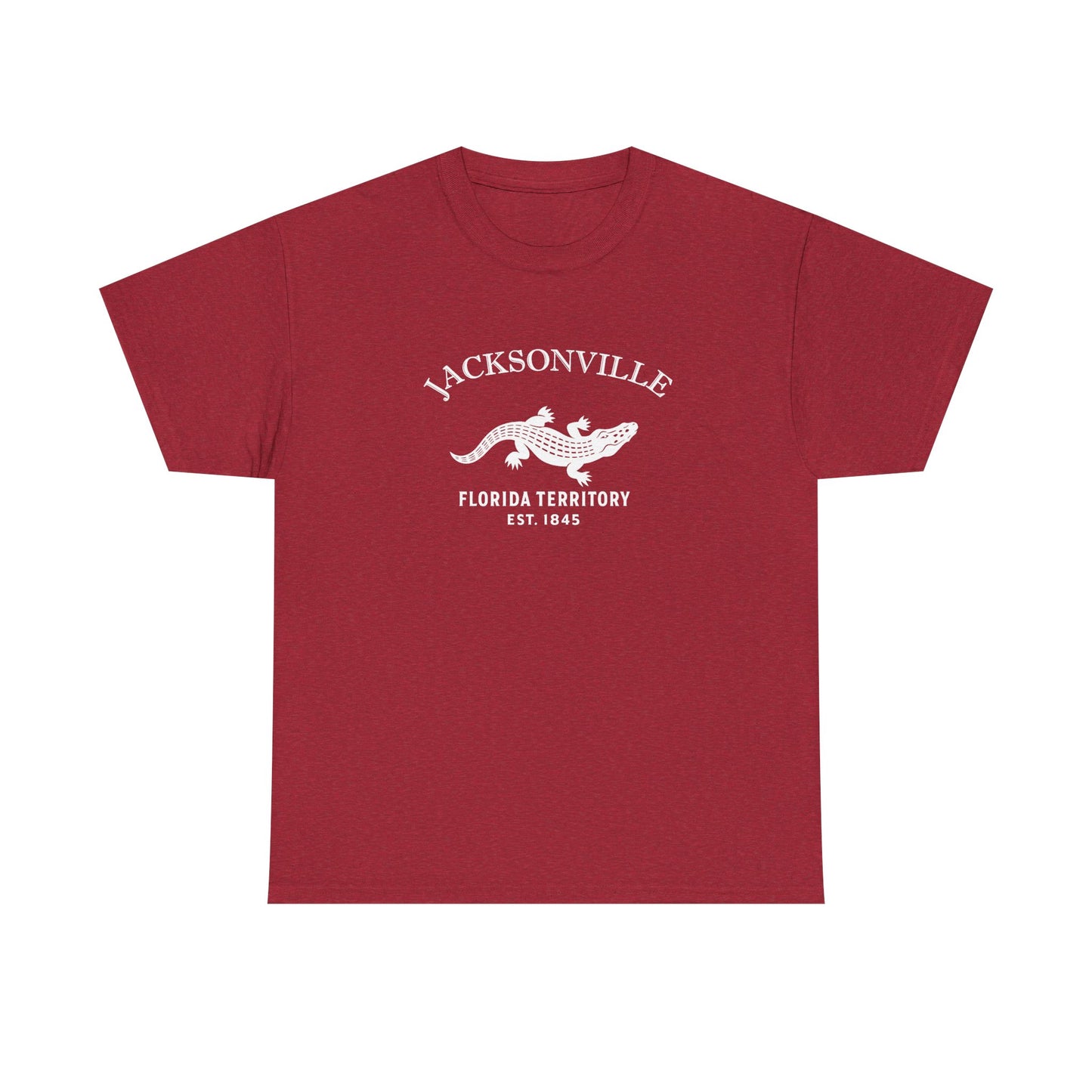 Jacksonville Florida Vintage Retro Unisex Heavy Cotton Tee - White Logo