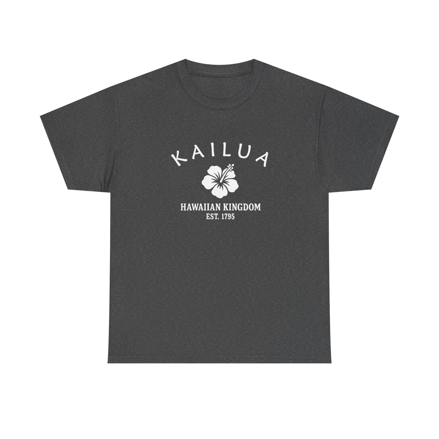 Kailua Hawaii Vintage Retro Unisex Heavy Cotton Tee - White Logo