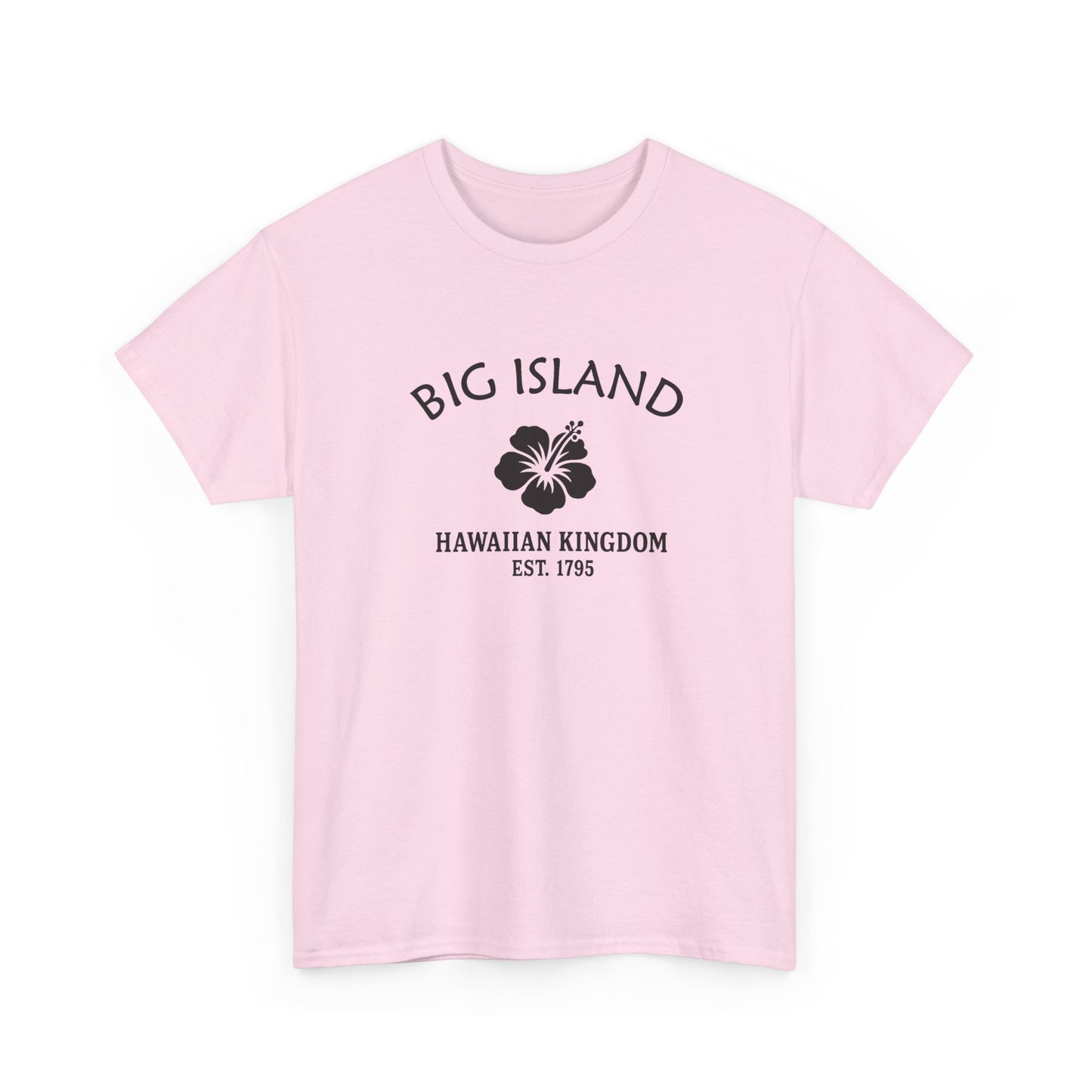 Big Island Hawaii Vintage Retro Unisex Heavy Cotton Tee - Black Logo