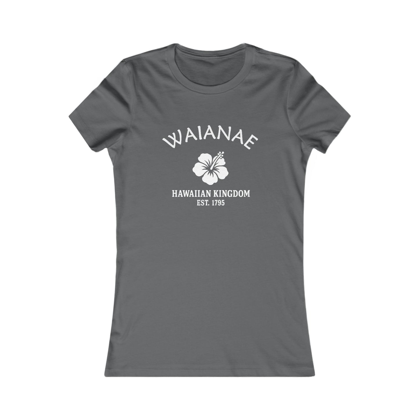 Waianae Hawaii Vintage Retro Womens Fitted Ringspun Cotton Tee - White Logo