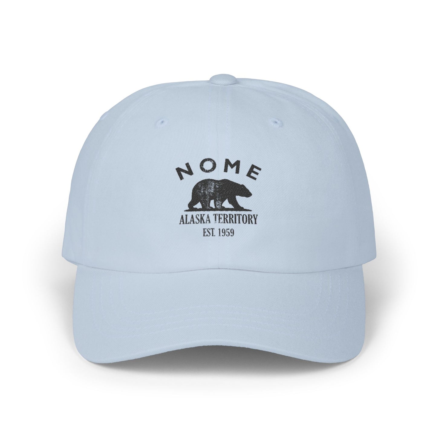 Nome Alaska Vintage Retro Embroidered Cotton Cap - Black Logo