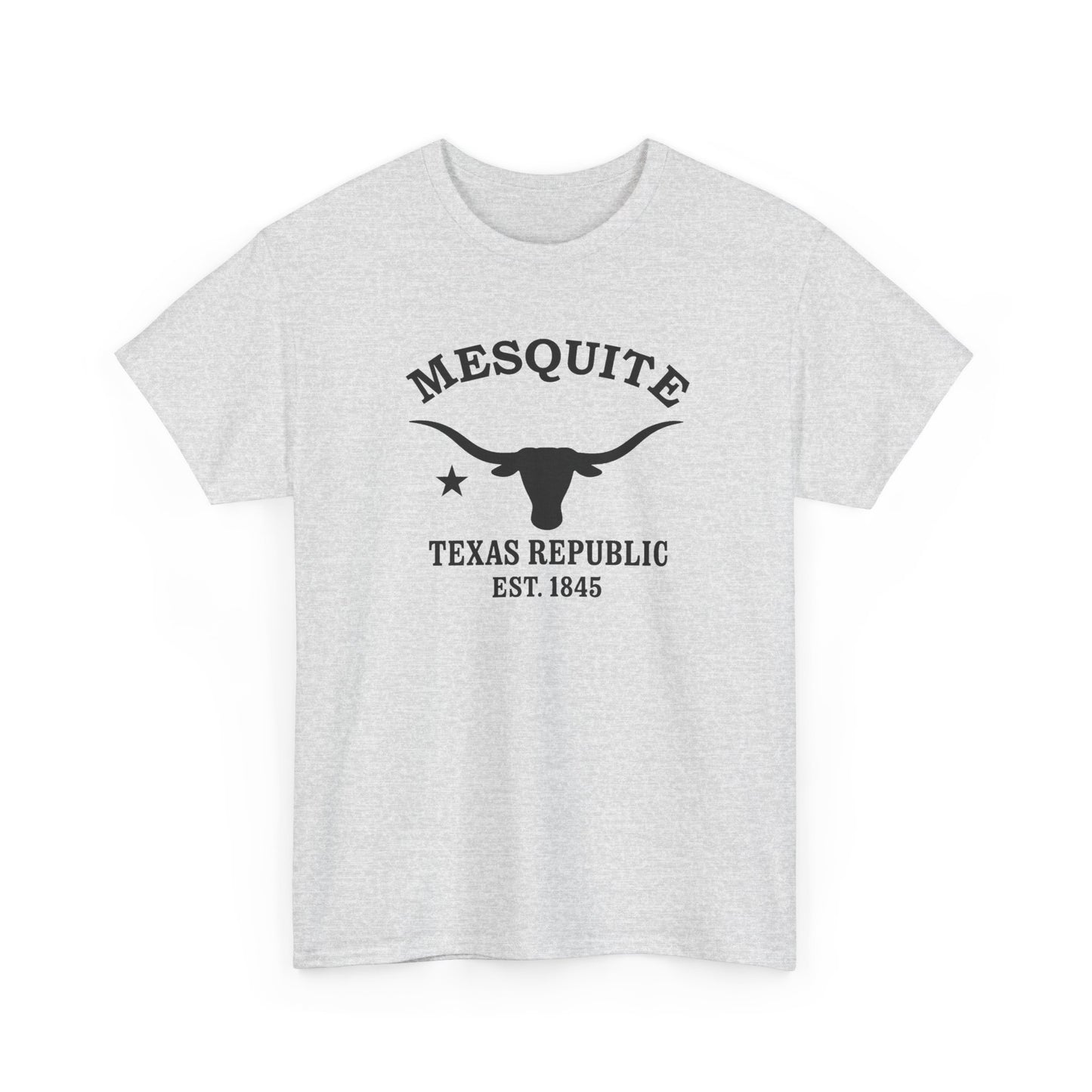 Mesquite Texas Vintage Retro Unisex Heavy Cotton Tee - Black Logo