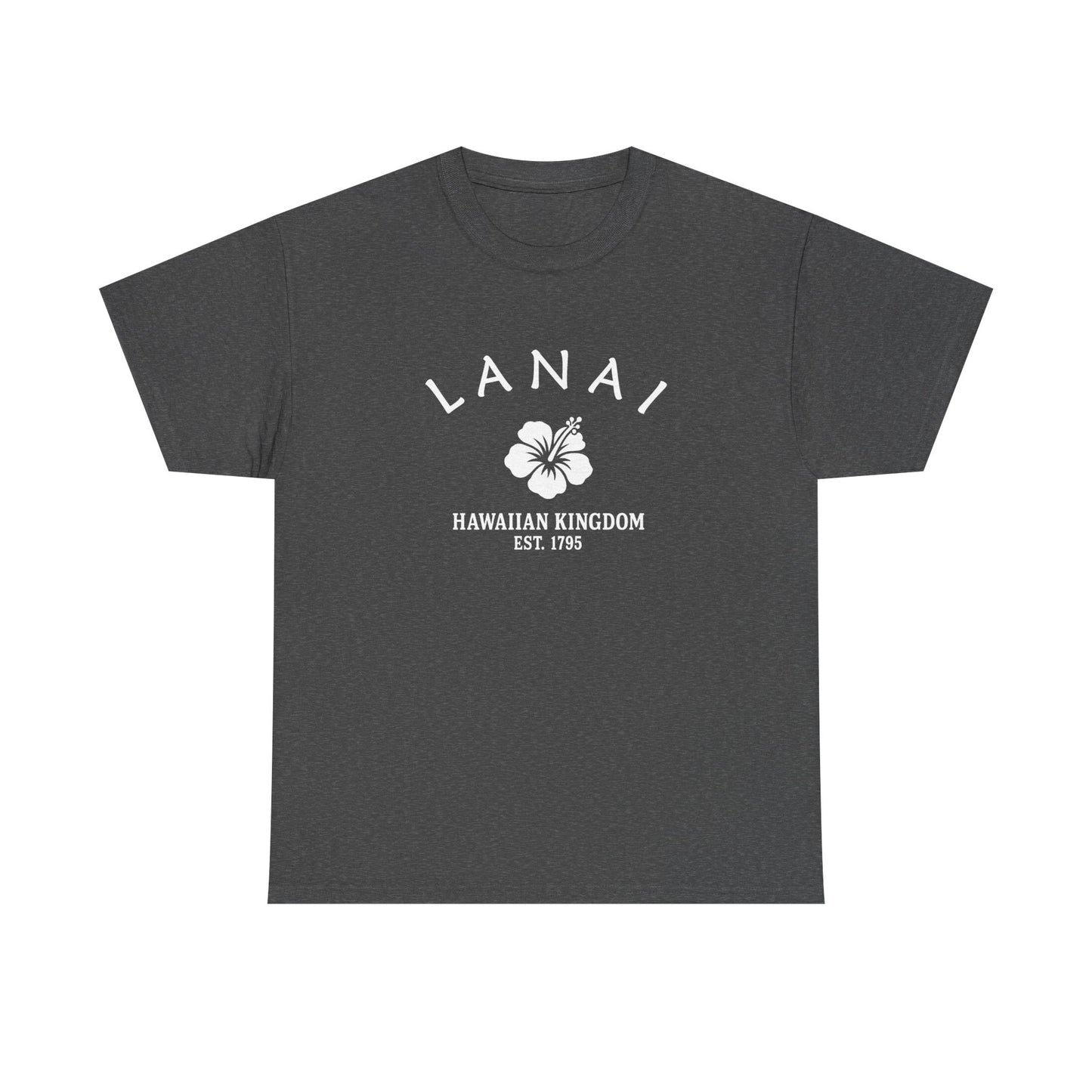 Lanai Hawaii Vintage Retro Unisex Heavy Cotton Tee - White Logo