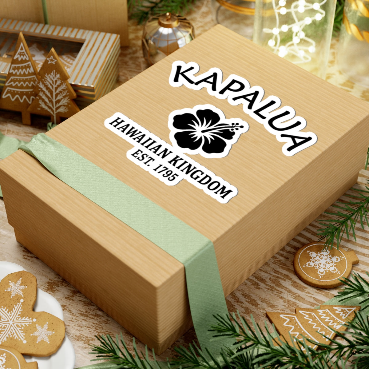 Kapalua Hawaii Vintage Retro Vinyl Sticker - Black Logo