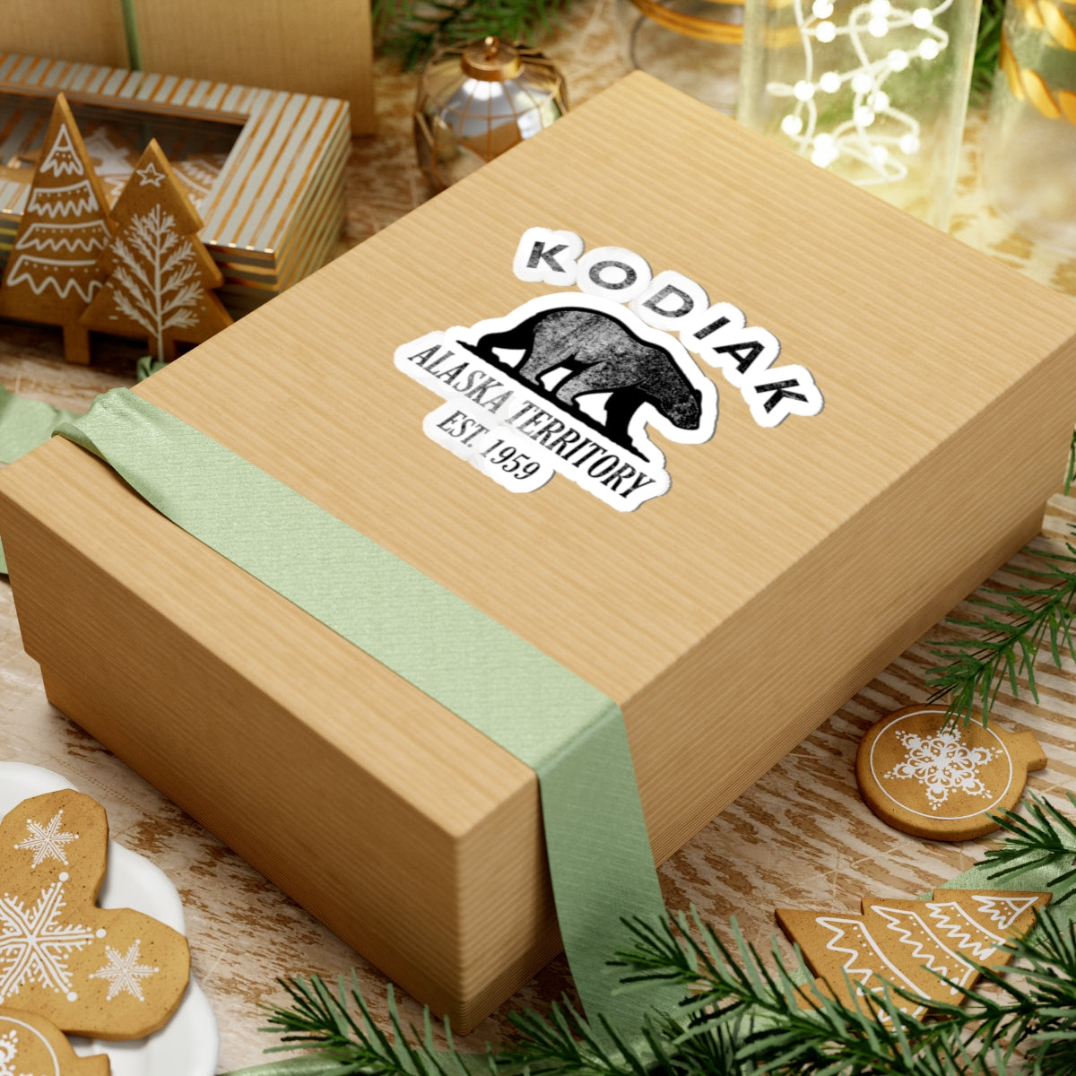 Kodiak Alaska Vintage Retro Vinyl Sticker - Black Logo
