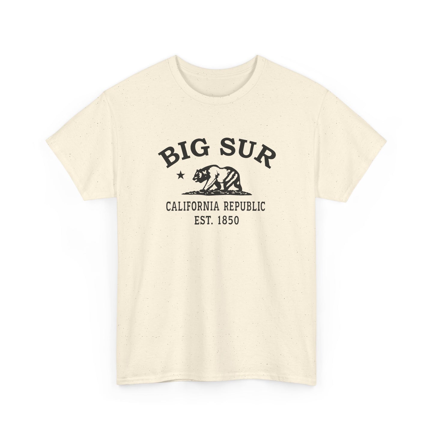 Big Sur California Vintage Retro Unisex Heavy Cotton Tee - Black Logo