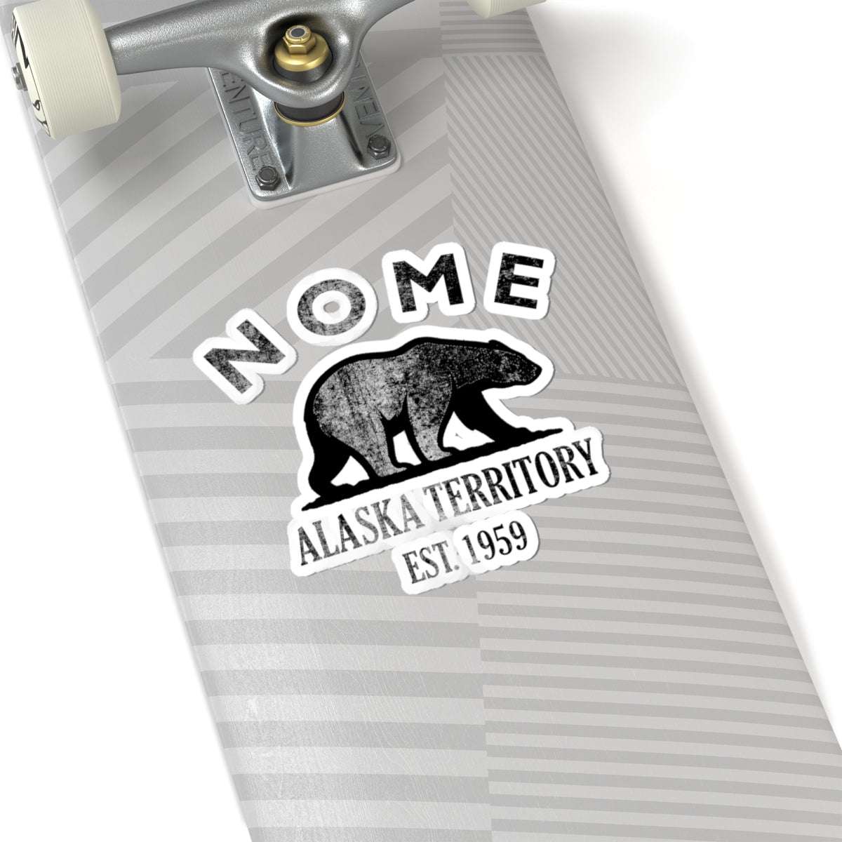 Nome Alaska Vintage Retro Vinyl Sticker - Black Logo