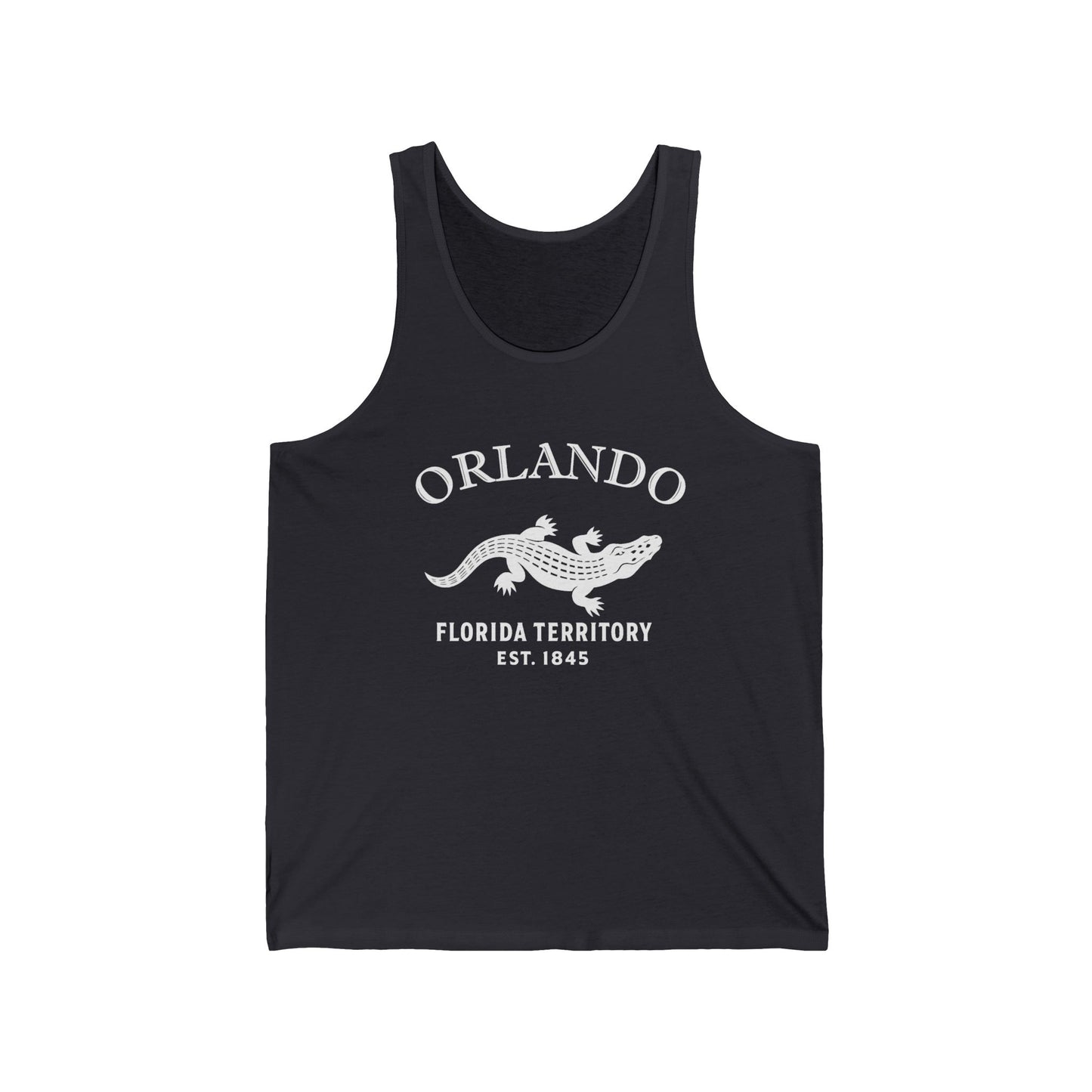 Orlando Florida Unisex Cotton Jersey Tank Top - White Logo